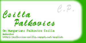 csilla palkovics business card